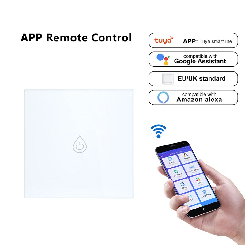 AVATTO Wifi Boiler Switch Smart Water Heater Switch Tuya Smart Life Timer Voice Control EU/US Touch Panel With alexa Google home