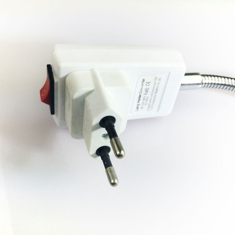 E27 EU Plug Socket Adapter with On/Off Switch Light Lamp Bulb All Direction Extension Adapter Extenders for Home Light
