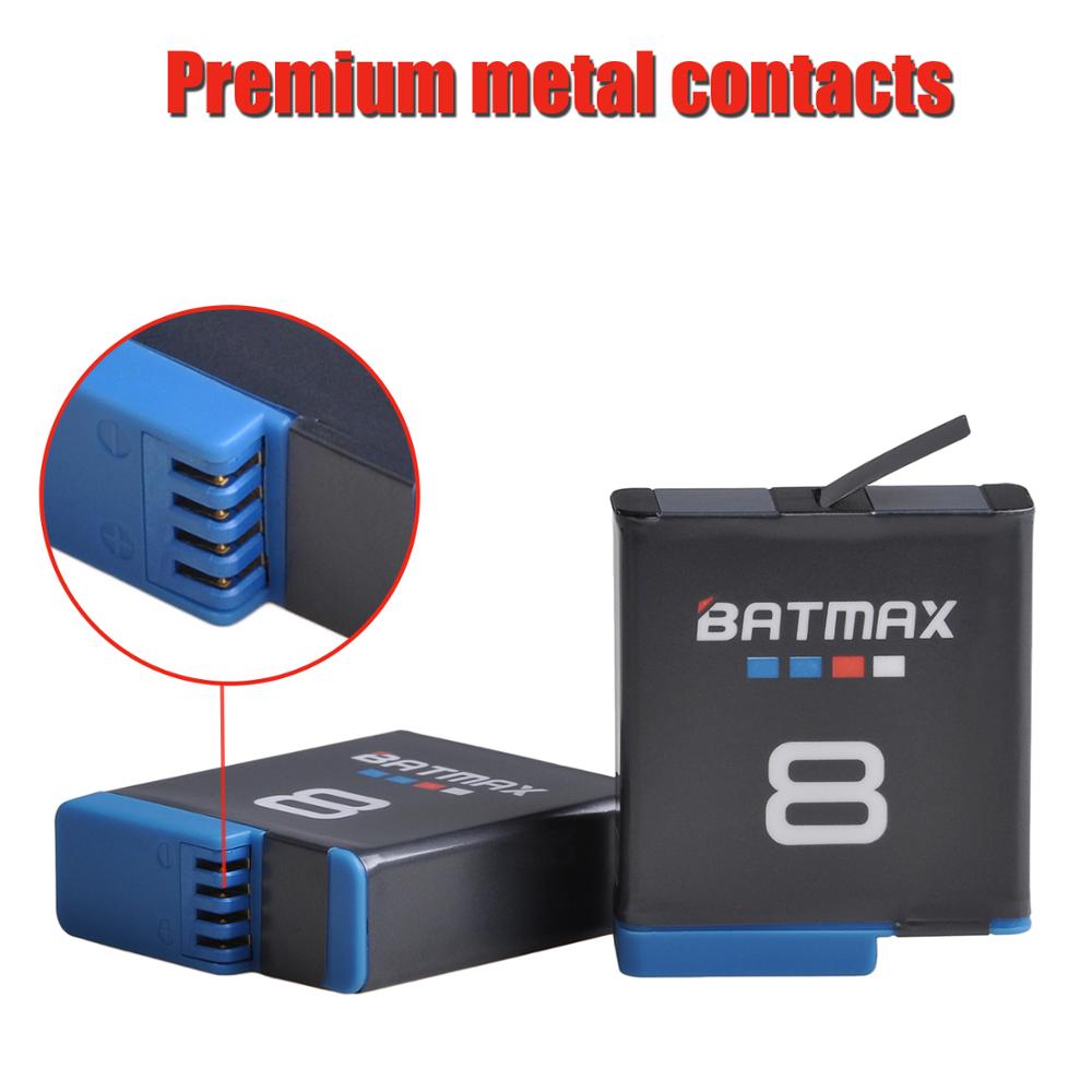 Pour GoPro Hero 8 hero 7 hero8 batterie noire GoPro 5 hero 6 batterie Akkus + LED chargeur USB pour Go Pro Hero 8