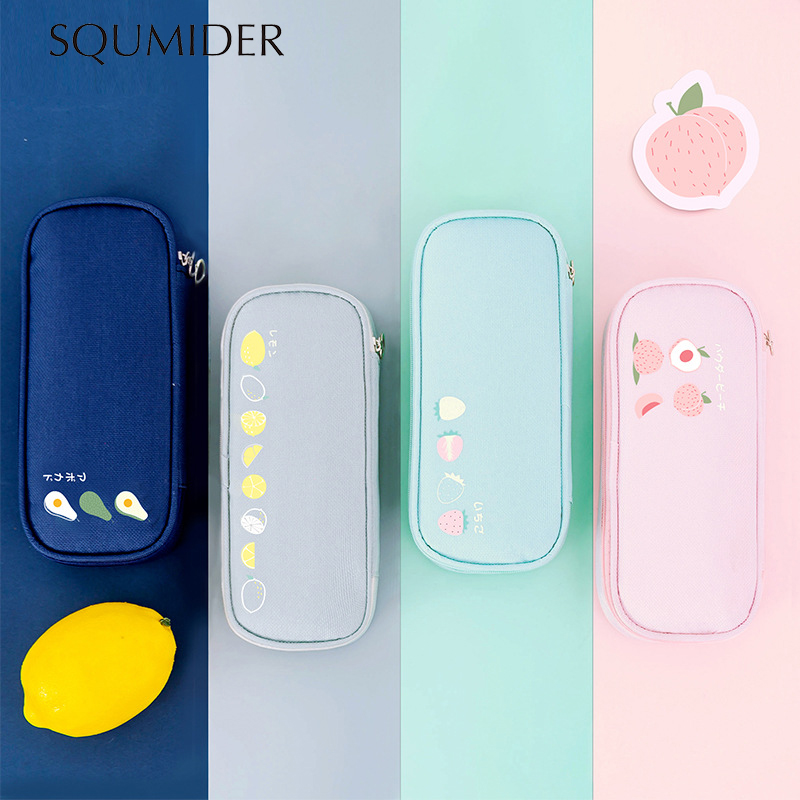 pencil case large capacity pencil case fruit pencil box multifunctional stationery box school stationery estuche escola