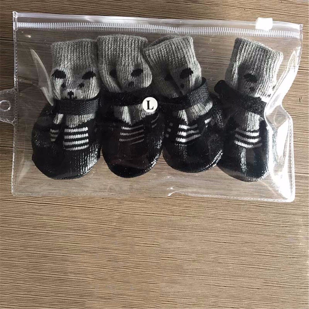 4 Stks/set Sml Size Katoen Rubber Hond Schoenen Waterdicht Antislip Hond Regen Snowboots Sokken schoeisel Voor Puppy Kleine Katten Honden
