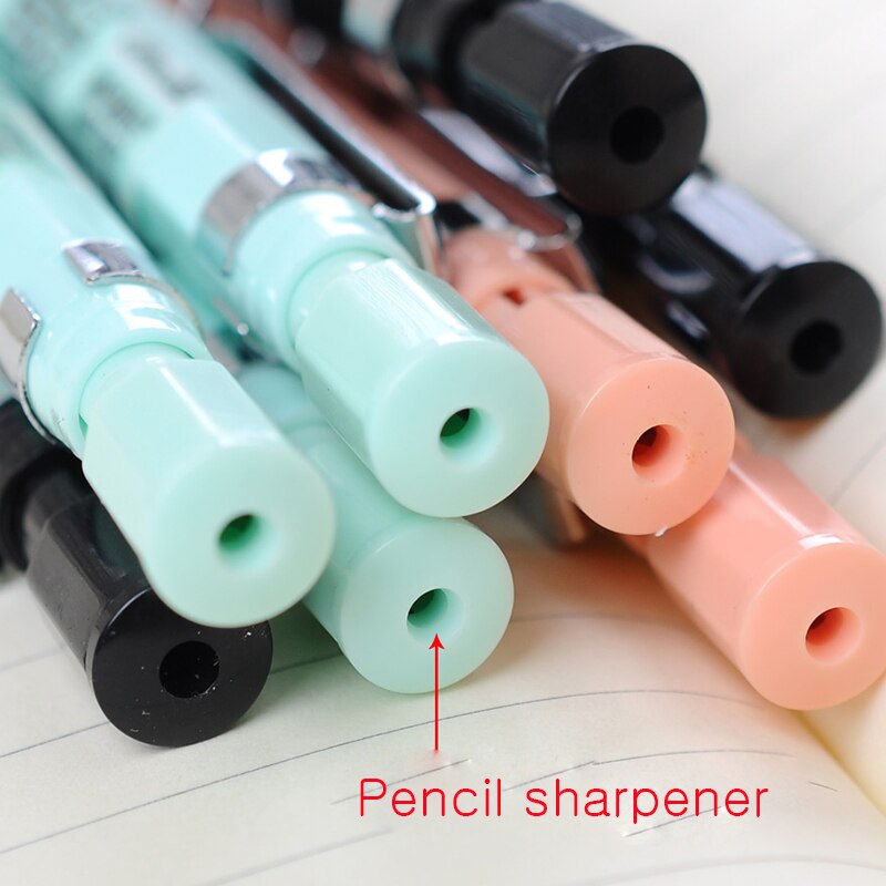 3 Pcs 2.0mm thick core mechanical pencil student writing can replace the refill lead with pencil sharpener stationery