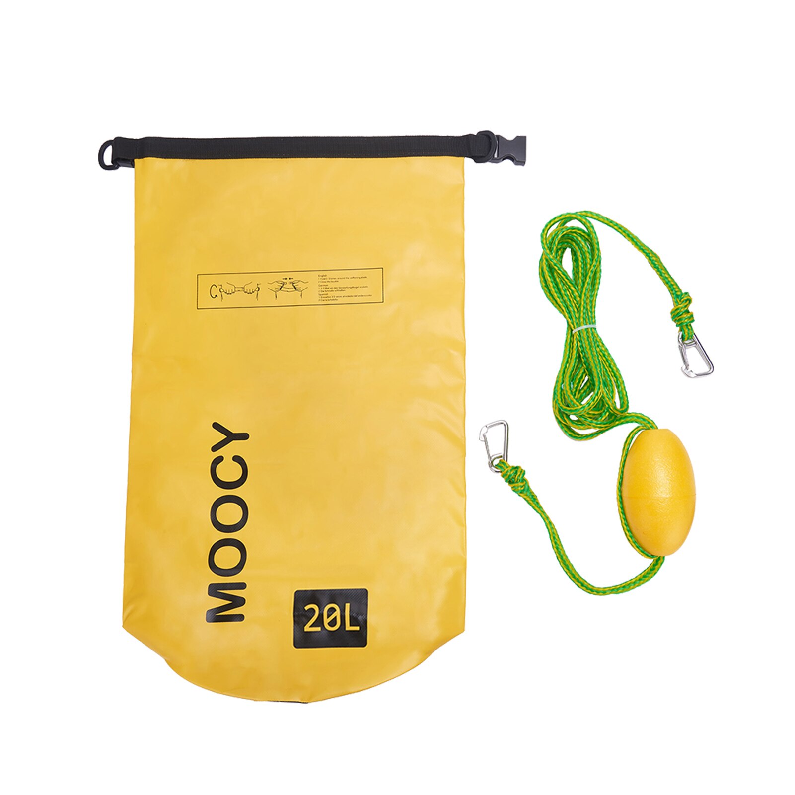 2-in-1 Durable Dock Line Portable Kayak Rowing Tow Rope Jet Ski Dry Bag Accessories Waterproof Tool Multipurpose Sand Anchor