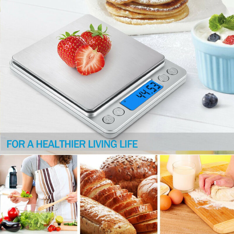 0.01-500g Kitchen Scales USB Charge LCD Electronic Scale Mini Precision Grams Weight Balance Scale Cooking Baking Measure Tool