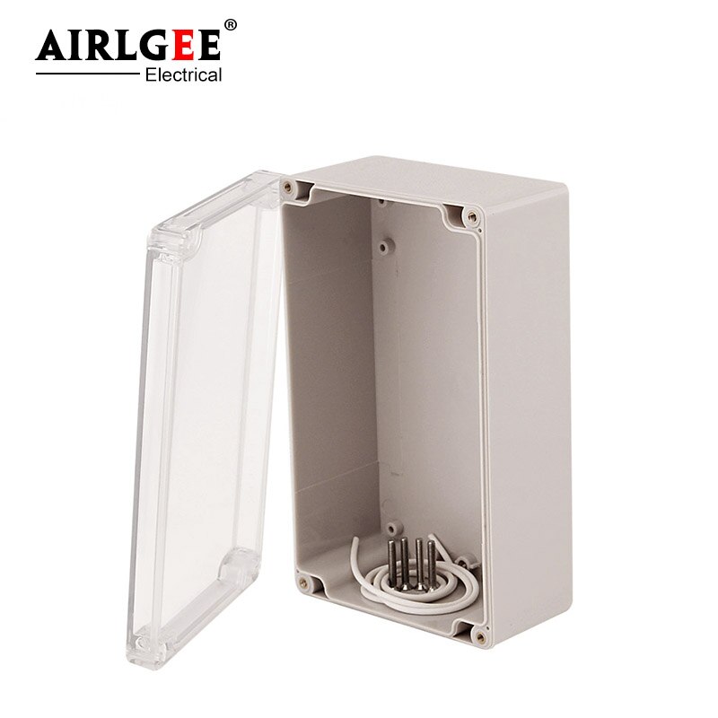 200 * 120 * 75mm transparent cover fiber optic box waterproof junction box electronic distribution box gray plastic shell