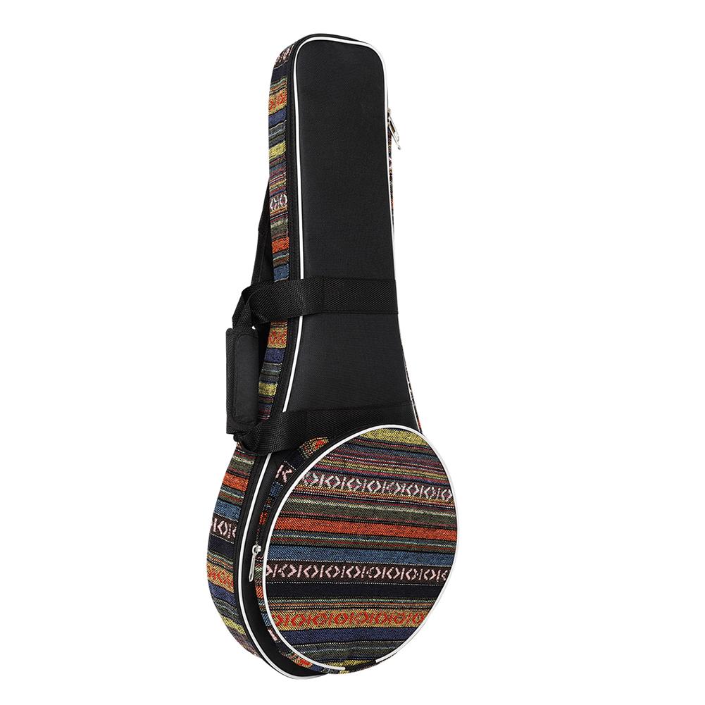 Mandolinpose etnisk bomuld fortykket bærbar skulder dual-use mandolin taske musikinstrument tilbehør mandolin taske: Default Title