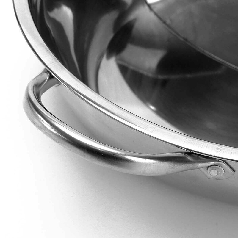 Dobbelt gryde rustfrit stål enkeltlags gryde 2 gitter tyk dobbelt øre suppe hotpot til køkkenredskaber i hjemmet