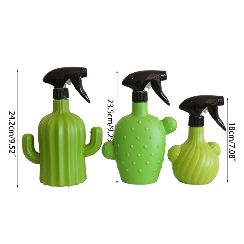 Large Capacity Garden Sprayer Cactus Shape Plastic Sprayer Single Hand Operation Spray Bottle for Backyard Patio Plants