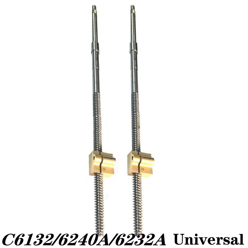 1 PC Lathe Screw Accessories Small And Medium Carriage Screw Nut L590MM/L620MM 6132 Tailstock Screw Copper Sleeve 245MM /255MM