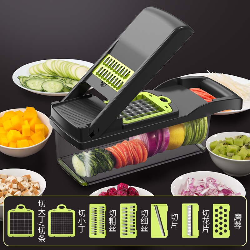 Multifunctional Vegetable Slicer Fruit Grater Cutter Peeler Potato Carrot Shredders Chopper Drain Basket For Kitchen Accessories