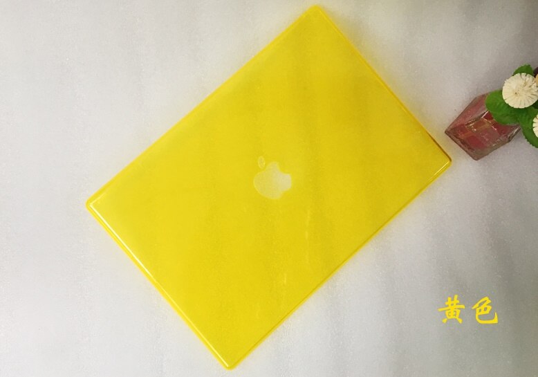 Crystal Hard Case Shell+Keyboard Cover Only For Apple MacBook 13" Old White Macbook model :A1181: Crystal yellow