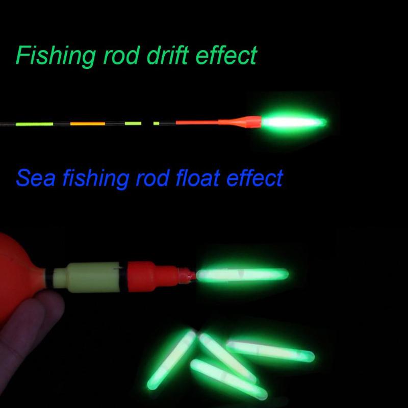 15 stk /50 stk natfiskeri selvlysende flyder fluorescerende lys sticks glød stick fisk tilbehør fiskegrej værktøj 4.5 x 37/3 x 25mm