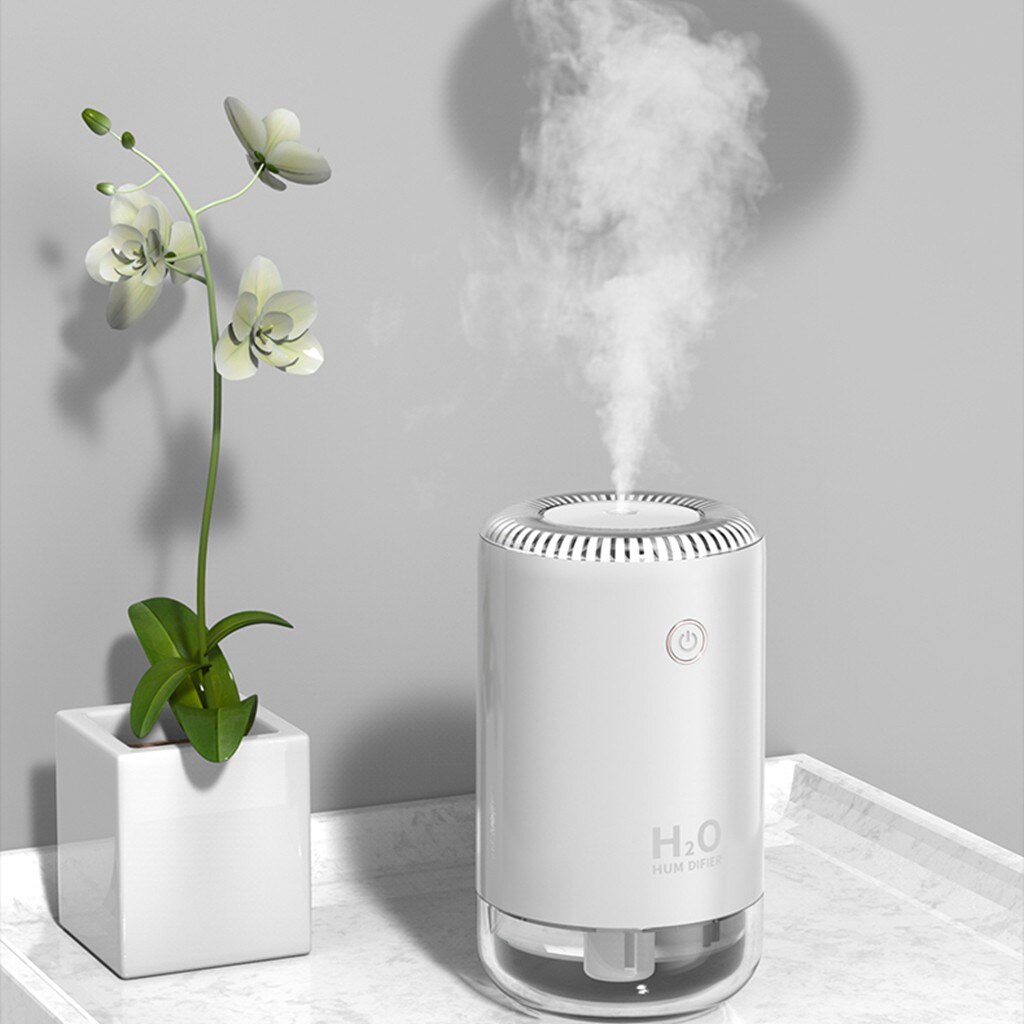 USB Air Humidifier Electric Aroma Diffuser Mist Wood Grain Oil Aromatherapy Mini Home Office Face Sprayer Reed Diffuser Sets: White