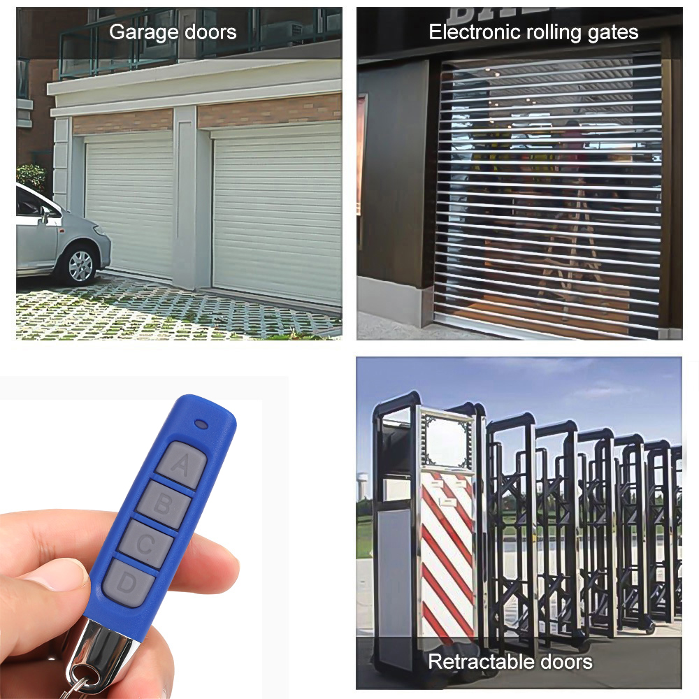 433MHZ Remote Control 4 CH Garage Gate Door Opener Remote Control Duplicator Clone Learning Rolling Auto Code Car Key 433.92mhz