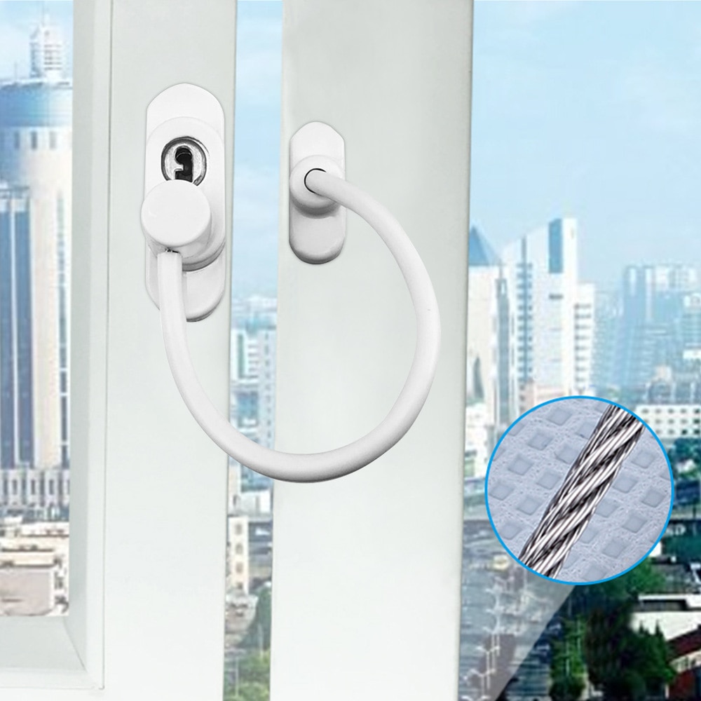 Window security Locks Children Protection Lock Stainless Steel Refrigerator Freezer Lock Baby Safety Infant Security Window Lock