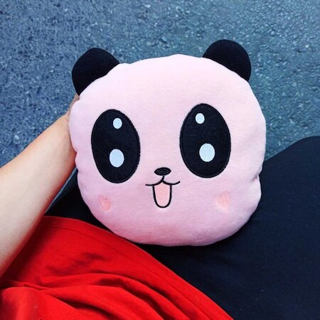 Pink Panda Plush Pillow Toy 30cm