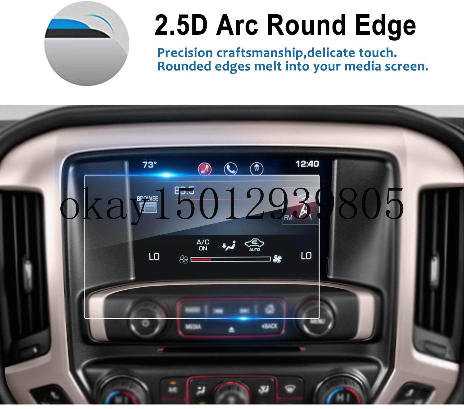 Til gmc sierra 1500 2500hd 3500hd 8 tommer intellilink bilnavigationsskærmbeskytter, høj klarhed  (8- tommer)