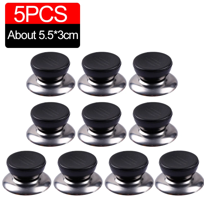 ndekselgriff Universal Topfdeckel Haltegriff Edelstahl Austauschbare Knopkappe Kochgeschirr Handgriff Teile Küchenzubehör: Bruin