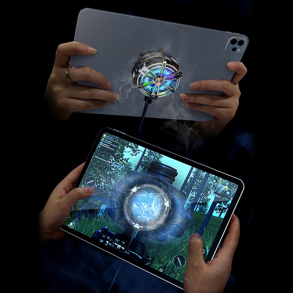 Mode Magnetische Halfgeleider Rgb Koel Licht Game Koellichaam Draagbare Telefoon Fan Koeler Universele Voor Tablet
