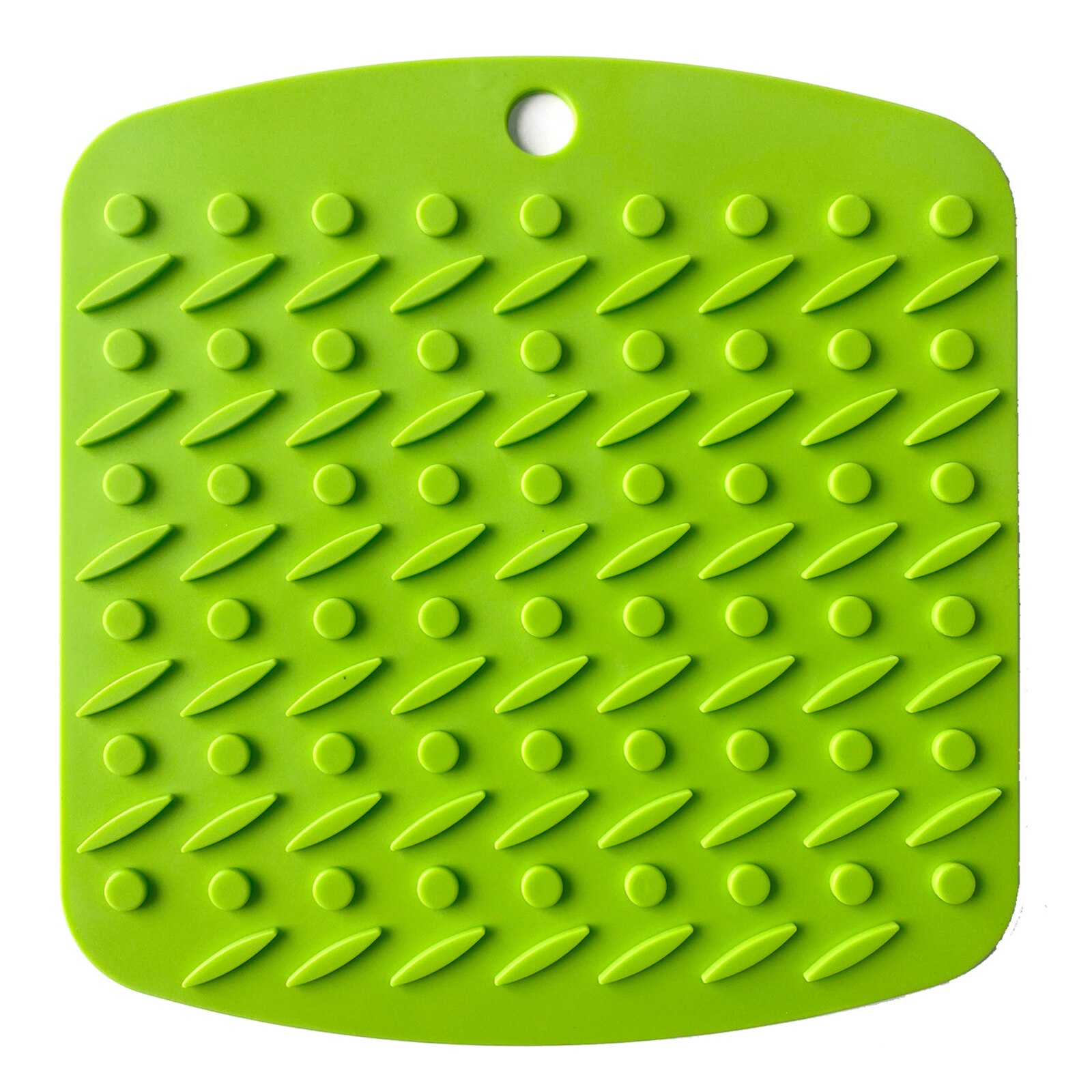 Heat Insulation Pad Multifunctional Thickened Square Silicone Anti scald Non Slip Heat Resistant Pot Mat NIN668: Green