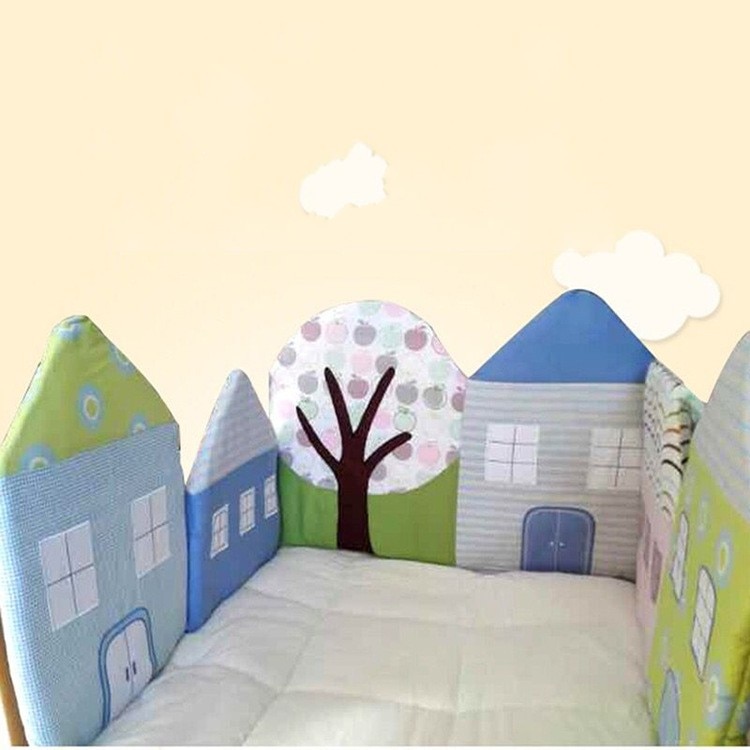 Novo estilo de cama do bebê pára-choques berço de algodão meninos meninas bebê infantil cama em torno do protetor pára-choques berço do bebê berçário cama pára-choques