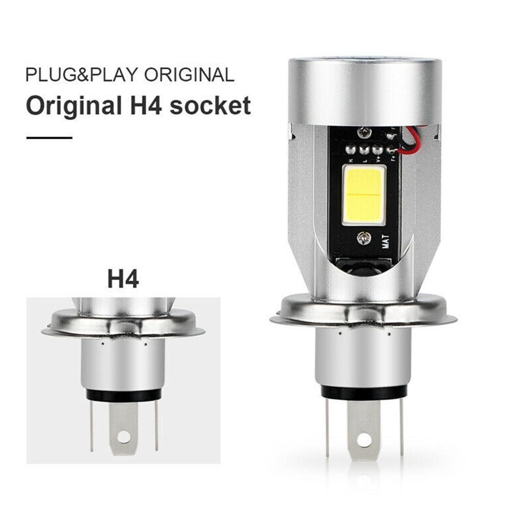 Phare de moto LED H4 bleu/rouge Angel Eye, ampoule de Scooter 9003, DRL 12-80V HB2