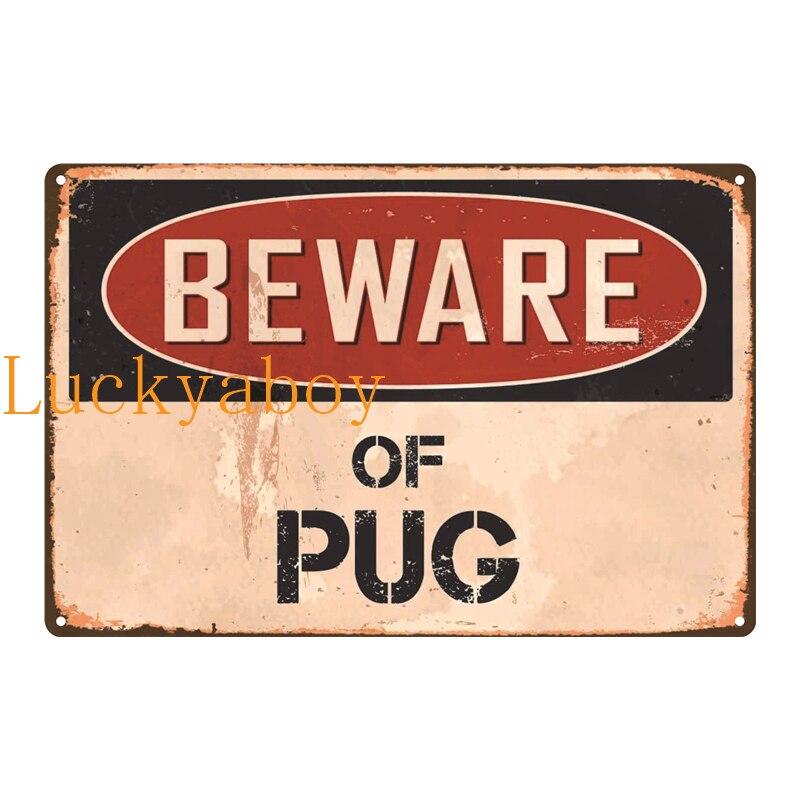 warning Signs Beware Of Shark Goose PUG Metal Tin Signs Poster Home Room Indoor Or Outdoor Decor: SW1072