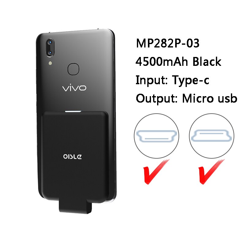 OISLE Micro USB Mini Dünne Smart Power Bank Für Honor 8 9 Lite Spielen Pro 8X Huawei P9 10 Dünne externe Batterie Ladegerät Power: Micro USB BLACK