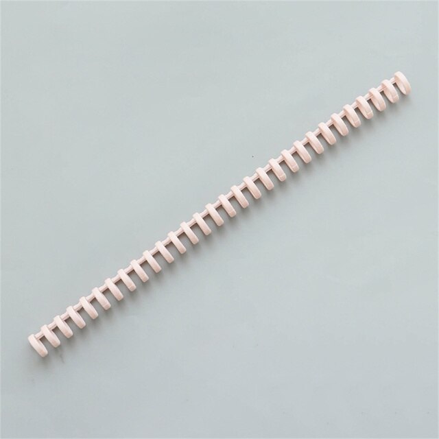 5 Pcs Loose Leaf Notebook Binding Plastic 30 Holes Circles Ring Spiral Coil Scrapbook Clip Punch Office Supply A4 Notebook Clips: Pink