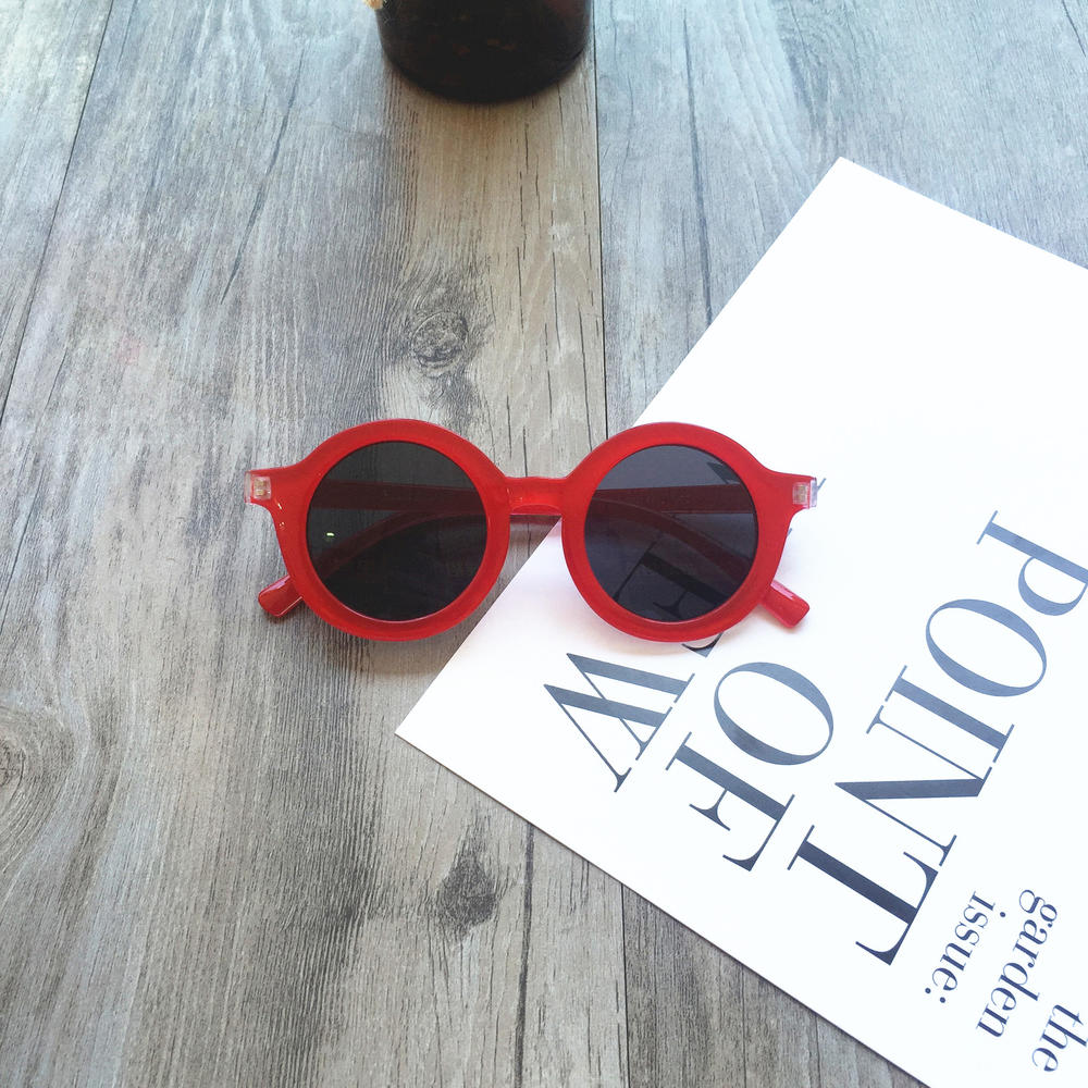de tendencia, gafas de sol Retro de calle redonda para niños, gafas de sol para exteriores, protección solar con espejo para niñas, nuevas gafas de sol Vintage: 1