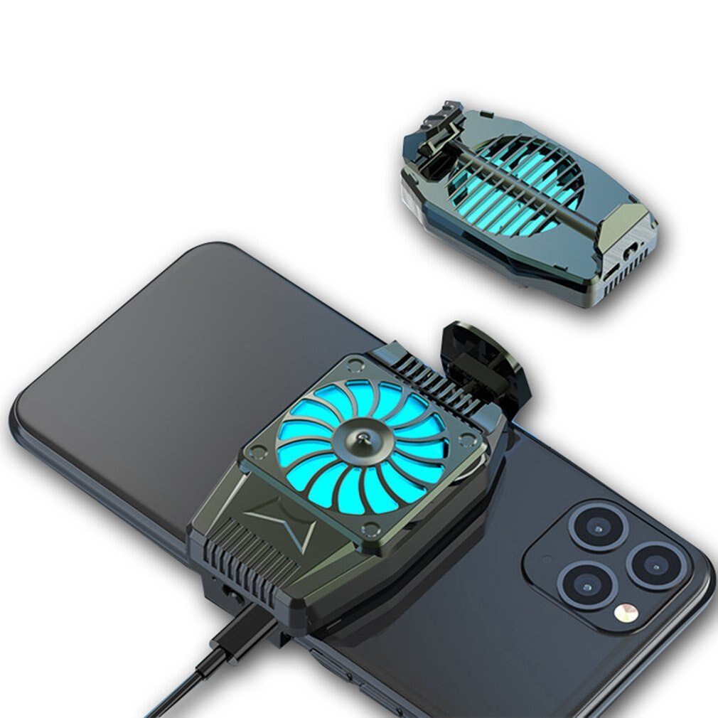 Universel téléphone portable USB jeu refroidisseur système ventilateur de refroidissement manette support support radiateur pour iphone Xiaomi Huawei samsung téléphone: black  Charge