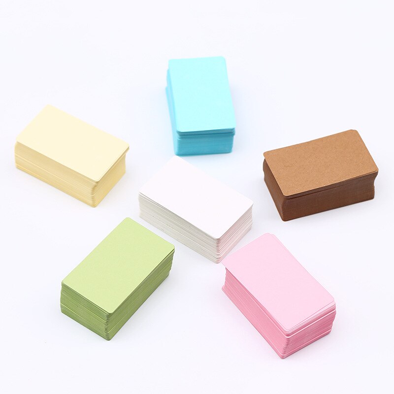 100 sztuk kraft papier słowo karta puste wizytówki wiadomość notatka impreza prezent kartki z podziękowaniami etykiety zakładki karty robić nauki