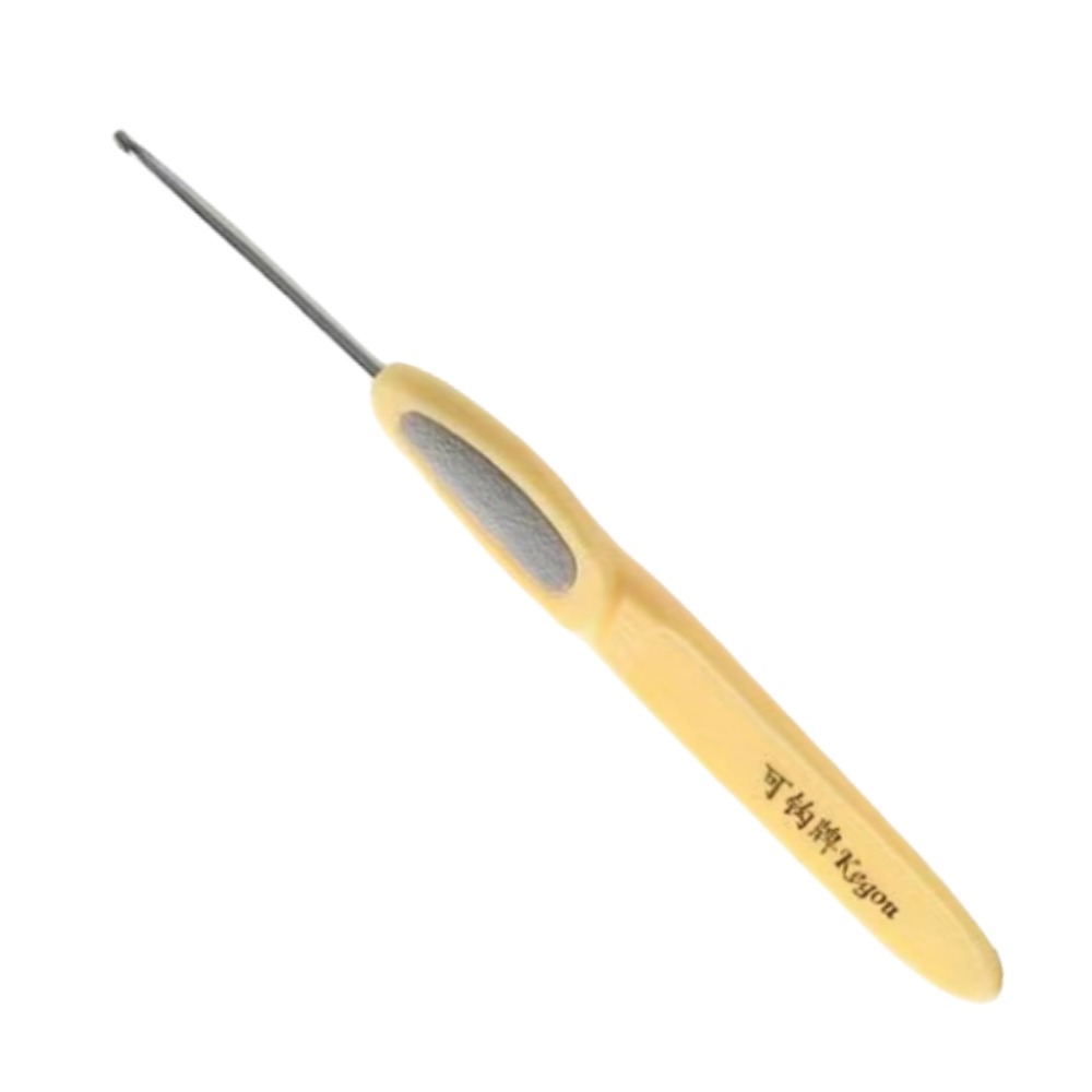 Gancho de ganchillo de acero inoxidable, tejido de hilo, DIY, suéter, aguja de ganchillo, herramienta de tejer, aguja de tejer hecha a mano, tejido de suéter: Castaño