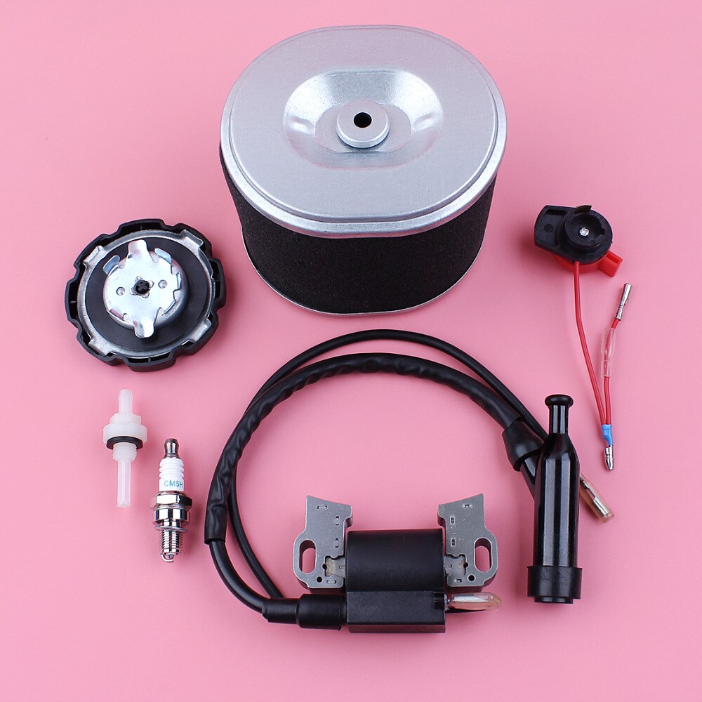 Bobine Air Fuel Filter Tank Cap Stop Schakelaar Bougie Kit Voor Honda GX390 13HP GX340 11HP Gx 390 340 Grasmaaier Deel