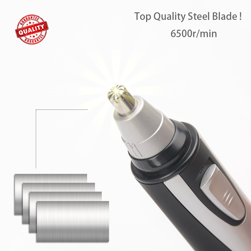 Electric Nose Hair Trimmer Stainless Steel Blade Nose Hair Clipper Ear Hair Trimmer Safe