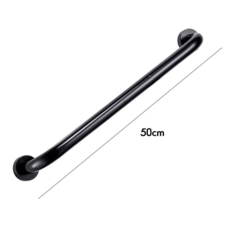 Grab Bars Ruimte Aluminium 30/40/50 Cm Badkamer Bad Leuning Grab Wc Douche Baden Rechte Veiligheid Ondersteuning Handvat Handdoek rack: Black -50cm