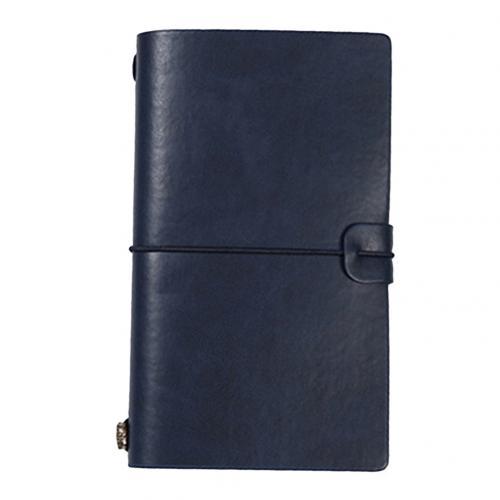 Traveler Journal Diary Loose-leaf Notebook Pen Holder Record Book Stationery: S Dark Blue