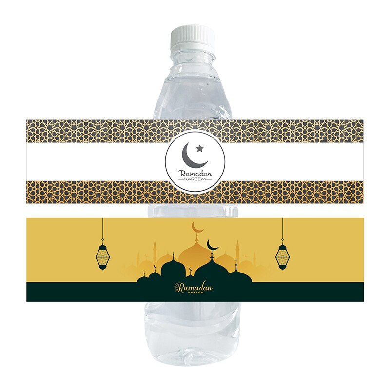 Ramadan Mubarak Water Fles Stickers Decor Islamitische Moslim Fles Etiket Sticker Eid Al-Fitr Party Decoratie Benodigdheden