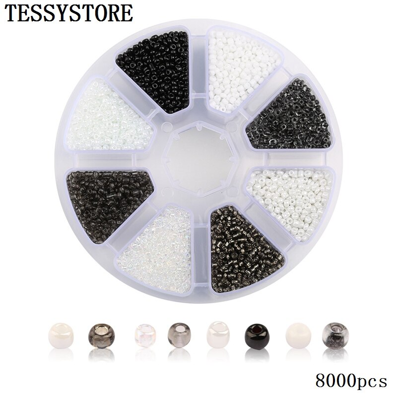 TESSYSTORE coffret 2mm perles de rocaille en verre breloque tchèque cristal entretoise perles de verre pour la fabrication de bijoux anneaux bricolage accessoires faits à la main: A378