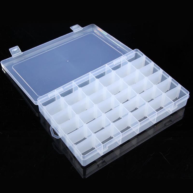 36 Compartiment Plastic Opbergdoos Praktische Verstelbare Plastic Case Voor Bead Ringen Sieraden Display Organizer