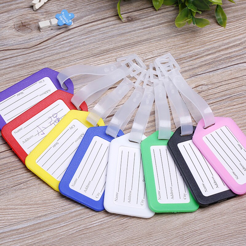 travel accessories Plastic Luggage Tag Travel Suitcase Travel Bag Boarding Tag Label Name ID Tags candy color