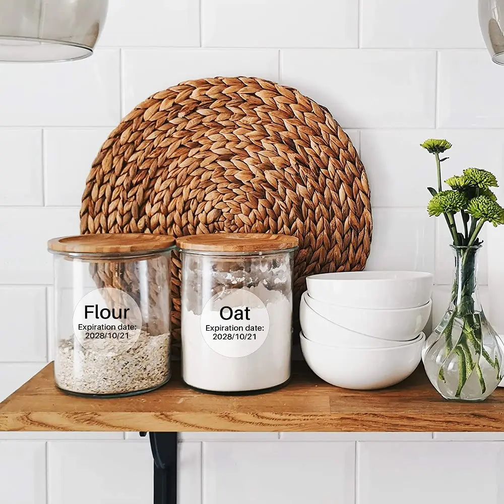 Phomemo Clear Transparent Square Round Labels Paper for Phomemo M110 M220 M221 Printer Thermal Sticker Printable Paper 40x30mm