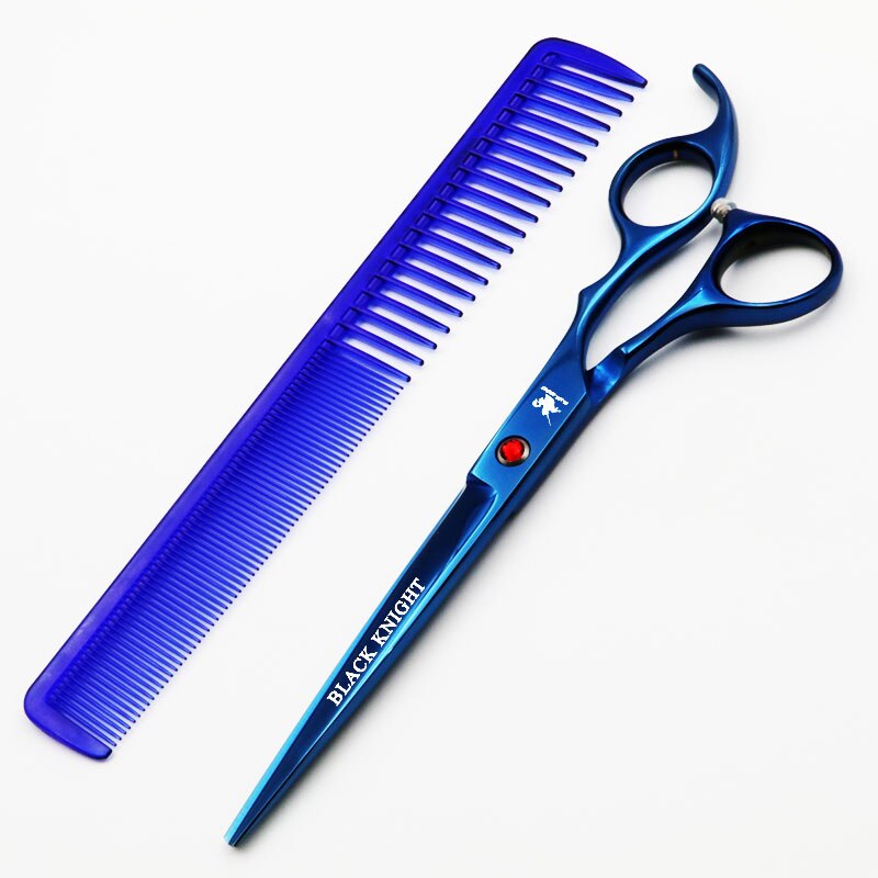 Pet Grooming Scissors 7 Inch Cutting Scissors Barber Pet Shears Blue Style with Comb: scissors add comb