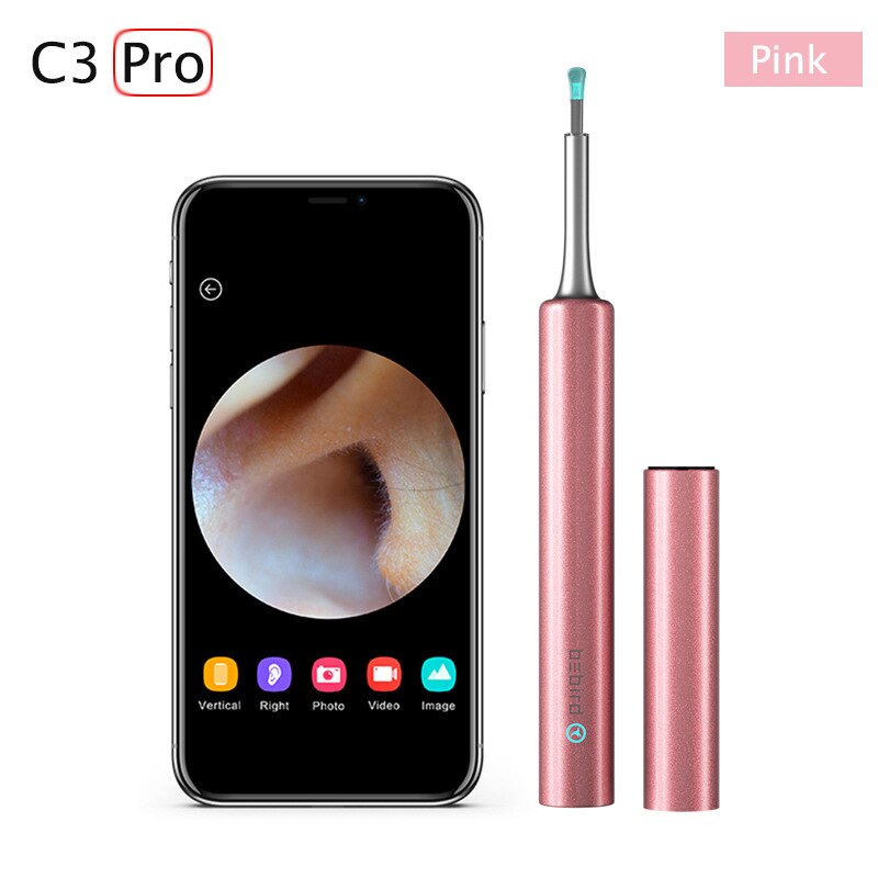 Original Bebird B2 Pro Smart Viusal Ear Camera Endoscope Ear wax Removal In-Ear HD Endoscope Mini Camera Ear Picker VS C3 Pro: C3 pro Pink