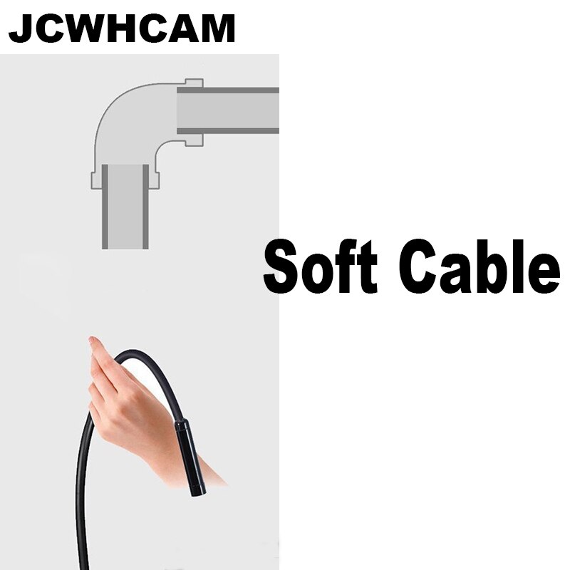 2m caméra endoscopique serpent 1m 1.5m lentilles 5.5mm semi-rigide, pour inspection de voiture, pour smartphone, android et pc: 1.5m / 5.5mm câbles souples