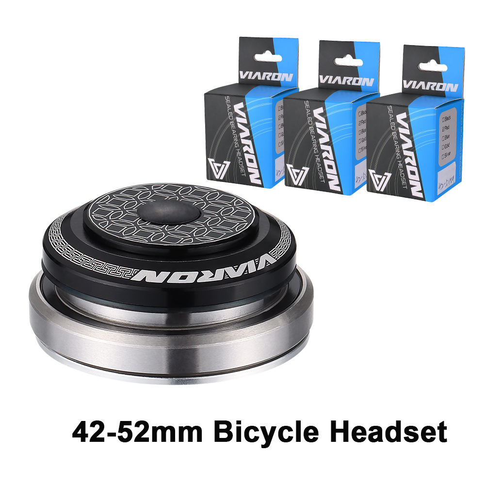 VIARON MTB Bicycle Headset 34/44/52/55/56mm CNC 1 1/8" 28.6 Spinal Canal/Straight Tube Fork Internal Mountain Road Bike Headset