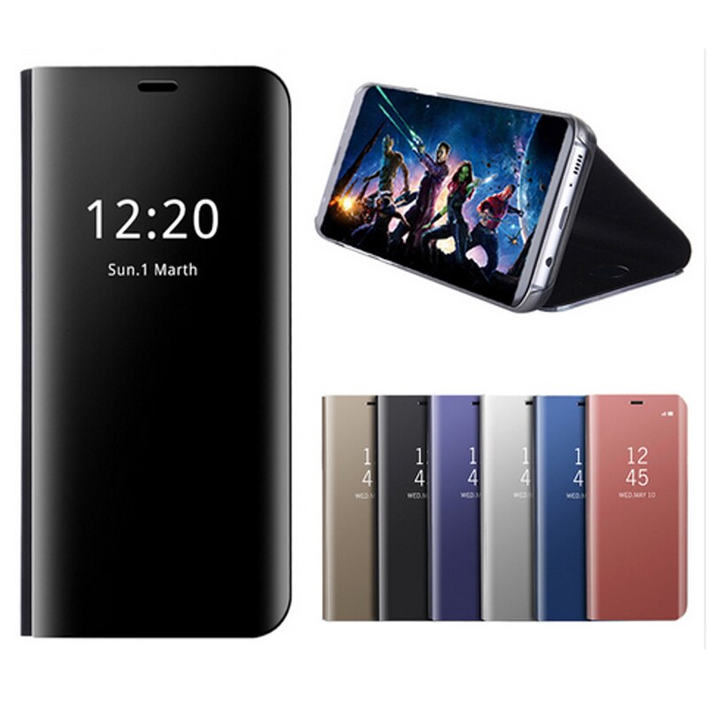 OPPOF5 Spiegel Flip Fall Für OPPO F5 Luxus Clear View PU Leder Abdeckung Für OPPO F5 Fall für OPPO F 5