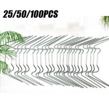 20/50/100pcs Stainless Steel Greenhouse W Clips Spring Wire Glazing Frame Fixing Clips For Greenhouse Glass House Twin-Hall Web