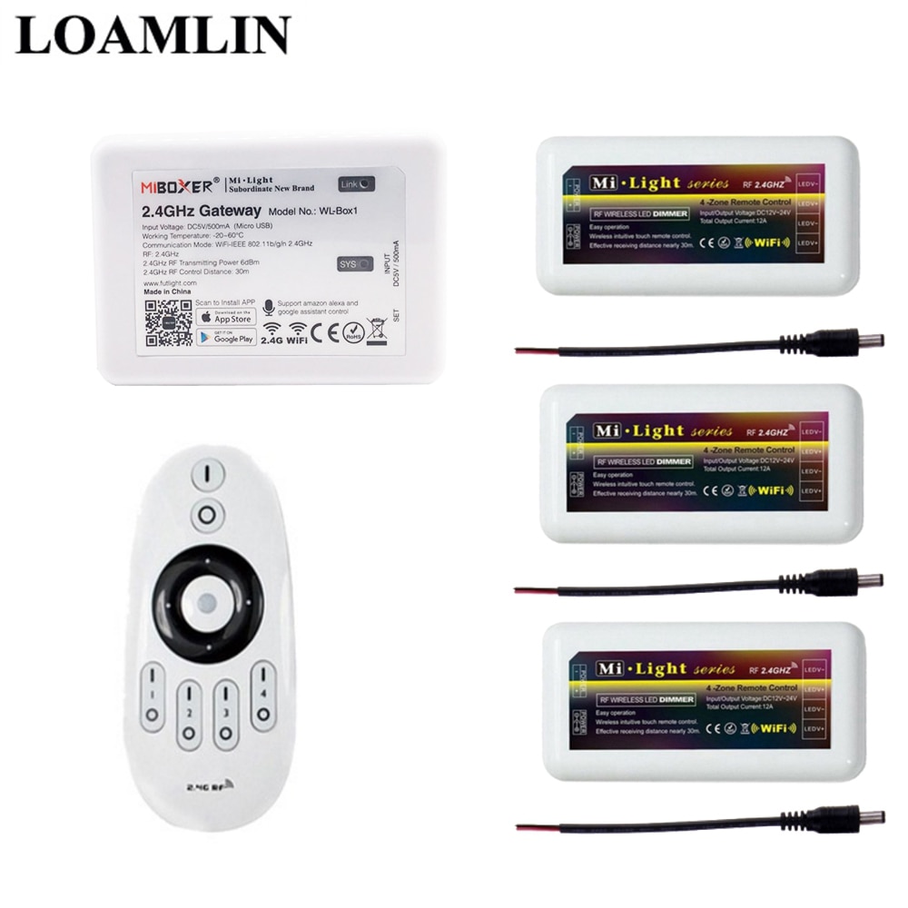 Led Controller Mi light Remote 2.4G WIFI IBOX2 Control DIM Controller For Single Led Strip DC12-24V