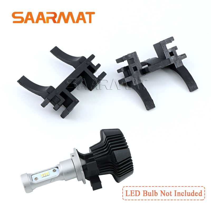 2Pc H7 Led Koplamp Adapter Voor Land Rover Discovery Koplamp Houder Voor Ford Focus Dimlicht Led Clips voor Fiat 500